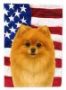 Pomeranian American Flag Garden Flag Mailbox Flag Decorative Yard Flag Banner Outside Patio Artwork Yard Flower Beds, Garden Size, Multicolor