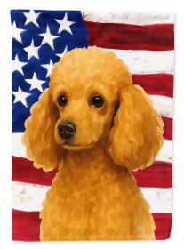 Apricot Miniature Poodle American Flag Garden Flag Mailbox Flag Decorative Yard Flag Banner Outside Patio Artwork Yard Flower Beds, Garden Size
