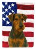 Black and Tan Lakeland Terrier American Flag Garden Flag Mailbox Flag Decorative Yard Flag Banner Outside Patio Artwork Yard Flower Beds, Garden Size