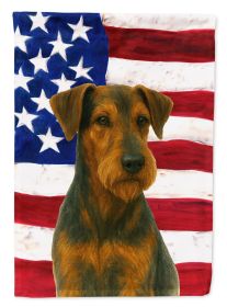Black and Tan Lakeland Terrier American Flag Garden Flag Mailbox Flag Decorative Yard Flag Banner Outside Patio Artwork Yard Flower Beds, Garden Size