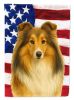 Sheltie American Flag Garden Flag Mailbox Flag Decorative Yard Flag Banner Outside Patio Artwork Yard Flower Beds, Garden Size, Multicolor