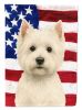 Westie American Flag Garden Flag Mailbox Flag Decorative Yard Flag Banner Outside Patio Artwork Yard Flower Beds, Garden Size, Multicolor