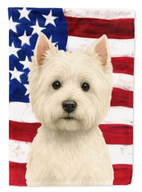 Westie American Flag Garden Flag Mailbox Flag Decorative Yard Flag Banner Outside Patio Artwork Yard Flower Beds, Garden Size, Multicolor