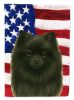 Black Pomeranian American Flag Garden Flag Mailbox Flag Decorative Yard Flag Banner Outside Patio Artwork Yard Flower Beds, Garden Size, Multicolor
