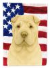 Cream Shar Pei American Flag Garden Flag Mailbox Flag Decorative Yard Flag Banner Outside Patio Artwork Yard Flower Beds, Garden Size, Multicolor