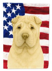 Cream Shar Pei American Flag Garden Flag Mailbox Flag Decorative Yard Flag Banner Outside Patio Artwork Yard Flower Beds, Garden Size, Multicolor