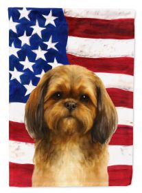 Brindle Shih Tzu American Flag Garden Flag Mailbox Flag Decorative Yard Flag Banner Outside Patio Artwork Yard Flower Beds, Garden Size, Multicolor