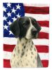Black and White Pointer American Flag Garden Flag Mailbox Flag Decorative Yard Flag Banner Outside Patio Artwork Yard Flower Beds, Garden Size