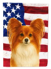 Red Papillon American Flag Garden Flag Mailbox Flag Decorative Yard Flag Banner Outside Patio Artwork Yard Flower Beds, Garden Size, Multicolor