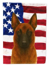 Mahogany Belgian Malinois American Flag Garden Flag Mailbox Flag Decorative Yard Flag Banner Outside Patio Artwork Yard Flower Beds, Garden Size