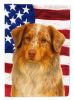 Red Merle American Shepherd American Flag Garden Flag Mailbox Flag Decorative Yard Flag Banner Outside Patio Artwork Yard Flower Beds, Garden Size