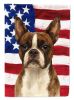Brindle and White Boston Terrier American Flag Garden Flag Mailbox Flag Decorative Yard Flag Banner Outside Patio Artwork Yard Flower Beds