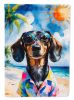 Dachshund Summer Beach Time Garden Flag Mailbox Flag Decorative Yard Flag Banner Outside Patio Artwork Yard Flower Beds, Garden Size, Multicolor
