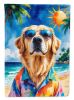 Golden Retriever Summer Beach Time Garden Flag Mailbox Flag Decorative Yard Flag Banner Outside Patio Artwork Yard Flower Beds, Garden Size
