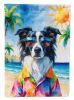 Border Collie Summer Beach Time Garden Flag Mailbox Flag Decorative Yard Flag Banner Outside Patio Artwork Yard Flower Beds, Garden Size, Multicolor