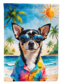 Black and Tan Chihuahua Summer Beach Time Garden Flag Mailbox Flag Decorative Yard Flag Banner Outside Patio Artwork Yard Flower Beds, Garden Size
