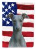 Blue Italian Greyhound American Flag Garden Flag Mailbox Flag Decorative Yard Flag Banner Outside Patio Artwork Yard Flower Beds, Garden Size