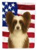 Chocolate and White Powderpuff Chinese Crested American Flag Garden Flag Mailbox Flag Decorative Yard Flag Banner Outside Patio Artwork Yard Flower Be
