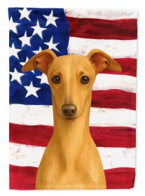 Fawn Italian Greyhound American Flag Garden Flag Mailbox Flag Decorative Yard Flag Banner Outside Patio Artwork Yard Flower Beds, Garden Size