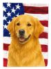 Golden Retriever American Flag Garden Flag Mailbox Flag Decorative Yard Flag Banner Outside Patio Artwork Yard Flower Beds, Garden Size, Multicolor