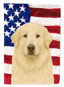 White Great Pyrenees American Flag Garden Flag Mailbox Flag Decorative Yard Flag Banner Outside Patio Artwork Yard Flower Beds, Garden Size