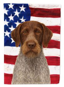 Roan German Wirehaired Pointer American Flag Garden Flag Mailbox Flag Decorative Yard Flag Banner Outside Patio Artwork Yard Flower Beds, Garden Size