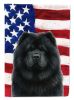Black Chow Chow American Flag Garden Flag Mailbox Flag Decorative Yard Flag Banner Outside Patio Artwork Yard Flower Beds, Garden Size, Multicolor
