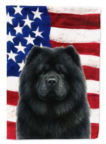 Black Chow Chow American Flag Garden Flag Mailbox Flag Decorative Yard Flag Banner Outside Patio Artwork Yard Flower Beds, Garden Size, Multicolor