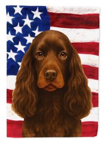 Chocolate Cocker Spaniel American Flag Garden Flag Mailbox Flag Decorative Yard Flag Banner Outside Patio Artwork Yard Flower Beds, Garden Size