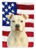 White American Staffordshire Terrier American Flag Garden Flag Mailbox Flag Decorative Yard Flag Banner Outside Patio Artwork Yard Flower Beds