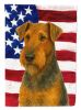 Grizzle and Tan Airedale Terrier American Flag Garden Flag Mailbox Flag Decorative Yard Flag Banner Outside Patio Artwork Yard Flower Beds