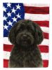 Black Havanese American Flag Garden Flag Mailbox Flag Decorative Yard Flag Banner Outside Patio Artwork Yard Flower Beds, Garden Size, Multicolor