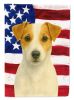 White and Tan Jack Russell Terrier American Flag Garden Flag Mailbox Flag Decorative Yard Flag Banner Outside Patio Artwork Yard Flower Beds