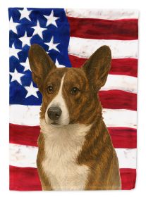 Brindle Cardigan Welsh Corgi American Flag Garden Flag Mailbox Flag Decorative Yard Flag Banner Outside Patio Artwork Yard Flower Beds, Garden Size