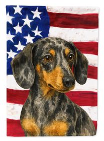 Dapple Dachshund American Flag Garden Flag Mailbox Flag Decorative Yard Flag Banner Outside Patio Artwork Yard Flower Beds, Garden Size, Multicolor
