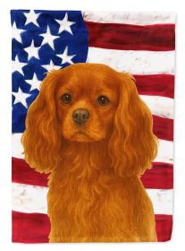 Ruby Cavalier Spaniel American Flag Garden Flag Mailbox Flag Decorative Yard Flag Banner Outside Patio Artwork Yard Flower Beds, Garden Size