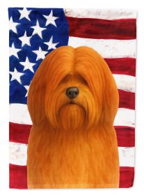 Red Lhasa Apso American Flag Garden Flag Mailbox Flag Decorative Yard Flag Banner Outside Patio Artwork Yard Flower Beds, Garden Size, Multicolor
