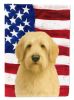 Wheaten Otterhound American Flag Garden Flag Mailbox Flag Decorative Yard Flag Banner Outside Patio Artwork Yard Flower Beds, Garden Size, Multicolor