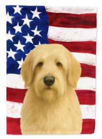 Wheaten Otterhound American Flag Garden Flag Mailbox Flag Decorative Yard Flag Banner Outside Patio Artwork Yard Flower Beds, Garden Size, Multicolor