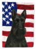 Black Scottish Terrier American Flag Garden Flag Mailbox Flag Decorative Yard Flag Banner Outside Patio Artwork Yard Flower Beds, Garden Size