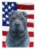 Blue Shar Pei American Flag Garden Flag Mailbox Flag Decorative Yard Flag Banner Outside Patio Artwork Yard Flower Beds, Garden Size, Multicolor