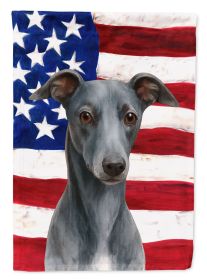 Blue Whippet American Flag Garden Flag Mailbox Flag Decorative Yard Flag Banner Outside Patio Artwork Yard Flower Beds, Garden Size, Multicolor