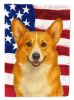 Red and White Pembroke Welsh Corgi American Flag Garden Flag Mailbox Flag Decorative Yard Flag Banner Outside Patio Artwork Yard Flower Beds