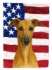 Fawn Whippet American Flag Garden Flag Mailbox Flag Decorative Yard Flag Banner Outside Patio Artwork Yard Flower Beds, Garden Size, Multicolor