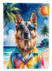 German Shepherd Summer Beach Time Garden Flag Mailbox Flag Decorative Yard Flag Banner Outside Patio Artwork Yard Flower Beds, Garden Size, Multicolor