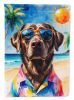 Chocolate Labrador Retriever Summer Beach Time Garden Flag Mailbox Flag Decorative Yard Flag Banner Outside Patio Artwork Yard Flower Beds