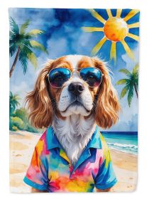 Cavalier Spaniel Summer Beach Time Garden Flag Mailbox Flag Decorative Yard Flag Banner Outside Patio Artwork Yard Flower Beds, Garden Size