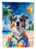 Australian Shepherd Summer Beach Time Garden Flag Mailbox Flag Decorative Yard Flag Banner Outside Patio Artwork Yard Flower Beds, Garden Size