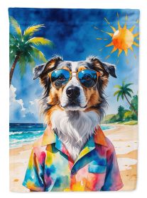 Australian Shepherd Summer Beach Time Garden Flag Mailbox Flag Decorative Yard Flag Banner Outside Patio Artwork Yard Flower Beds, Garden Size