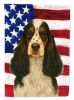Parti-color Cocker Spaniel American Flag Garden Flag Mailbox Flag Decorative Yard Flag Banner Outside Patio Artwork Yard Flower Beds, Garden Size